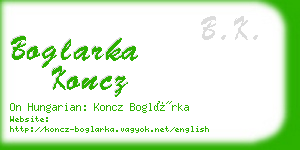 boglarka koncz business card